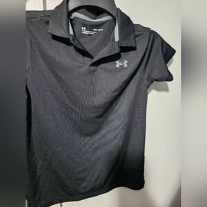 Under Armour Classic Black Polo Youth Medium